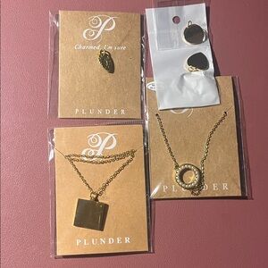 Plunder Gold-Tone Layered Necklace and Charm Pack